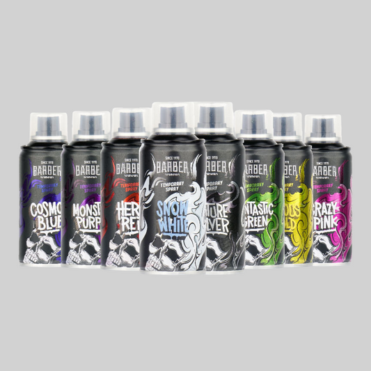 Colorante TEMPORAL para el pelo (aresol) / TEMPORARY hair colorant (aresol), BARBER MARMARA