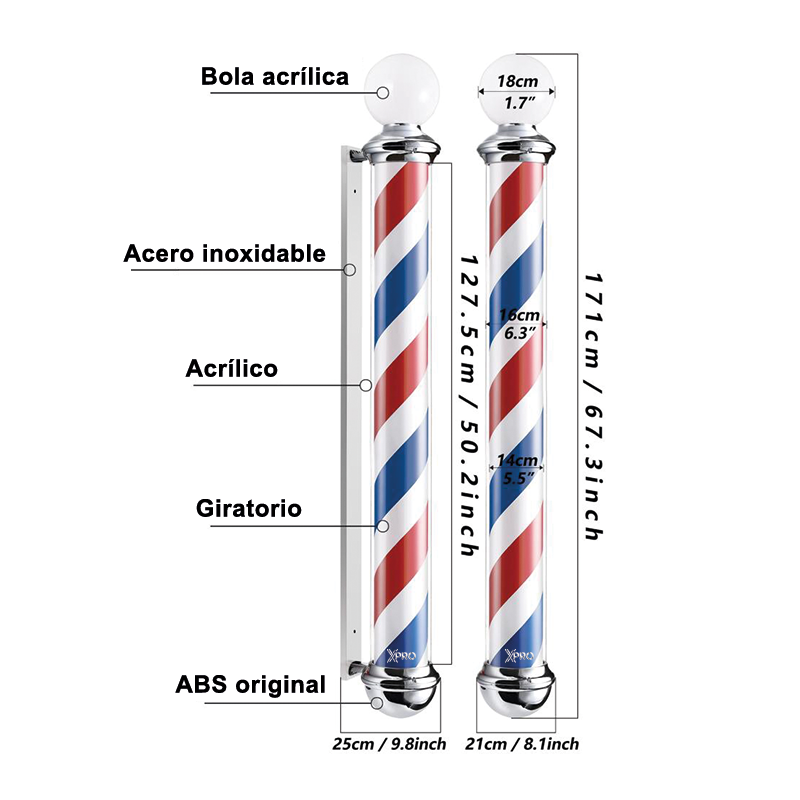 XPRO Barber Pole Original Cylinder