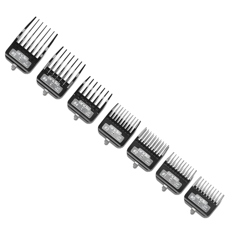 Andis BG Series Premium Metal Clip Comb Set - 7pcs.