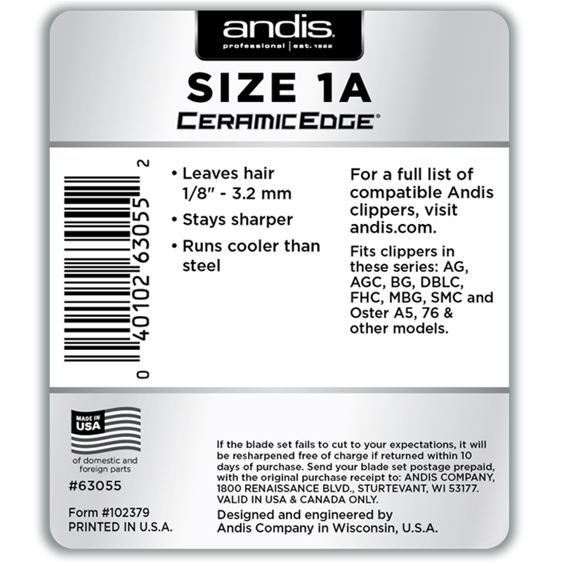 Andis CeramicEdge® Detachable Blade - Size 1A