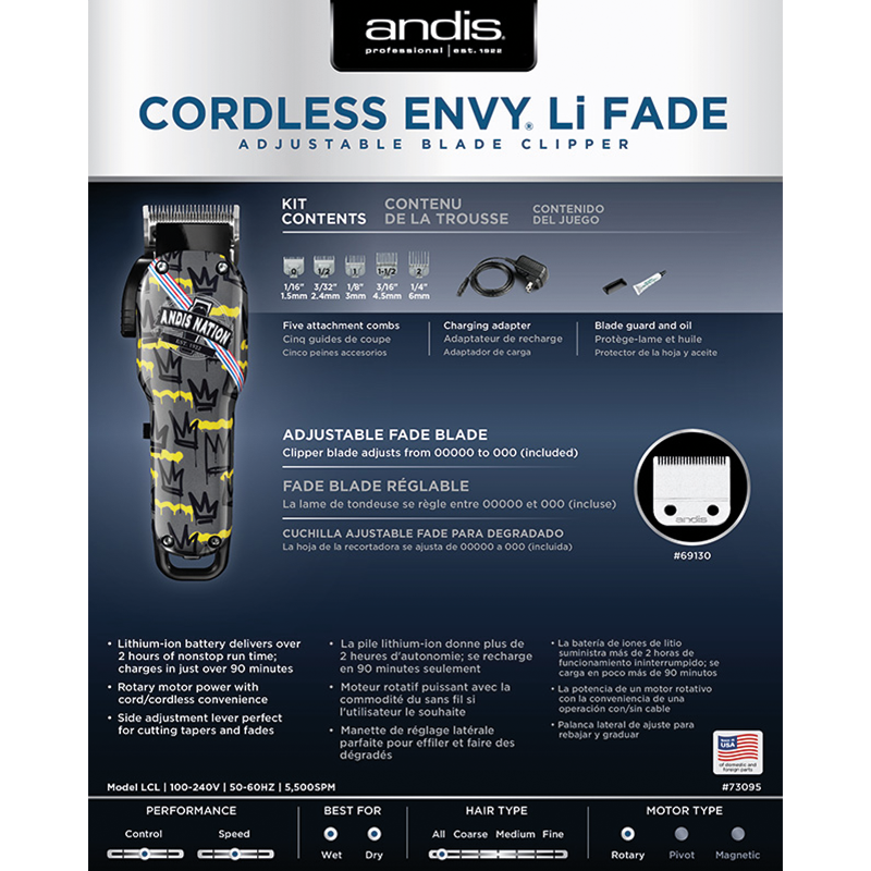 Cordless Envy Li Fade - Andis Nation