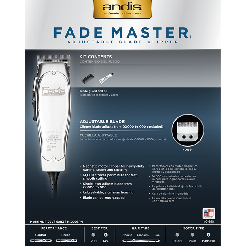 Andis Fade Master® Adjustable Blade Clipper
