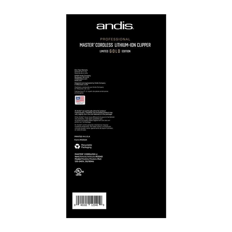 Master Cordless Limited Edition Gold Clipper