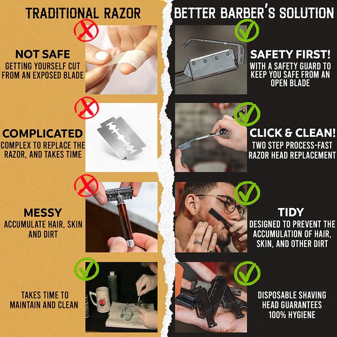 Better Barber Click and Clean Combo Black