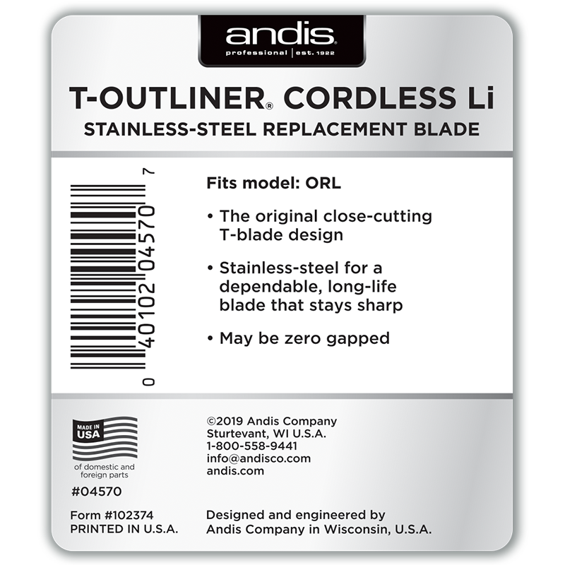 T-Outliner® Cordless Li Stainless-Steel Replacement Blade