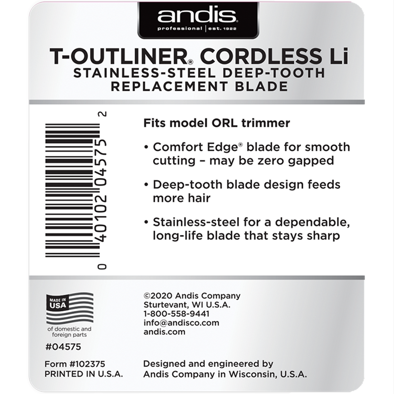 T-Outliner® Cordless Li Stainless-Steel Deep-Tooth Replacement Blade
