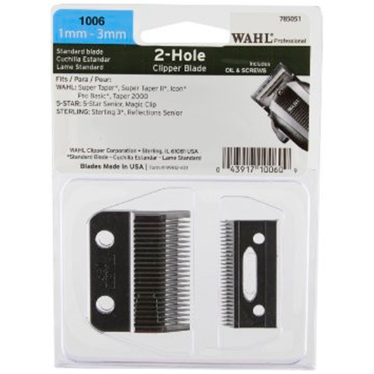 Cuchilla cortadora Wahl de 2 orificios de 1 mm a 3 mm