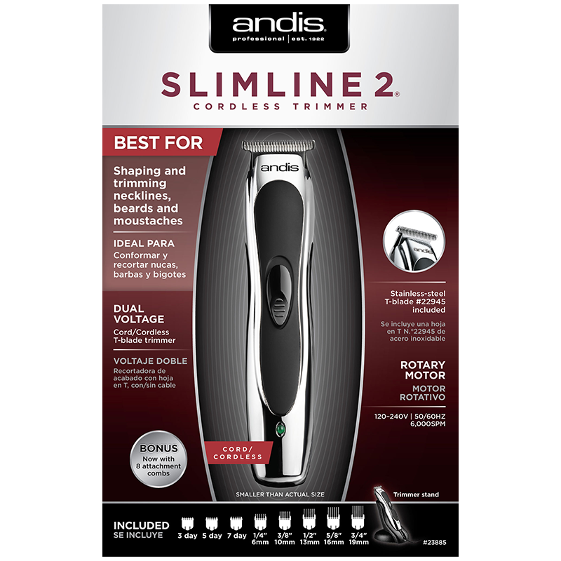 SlimLine 2 Cordless Trimmer - Chrome