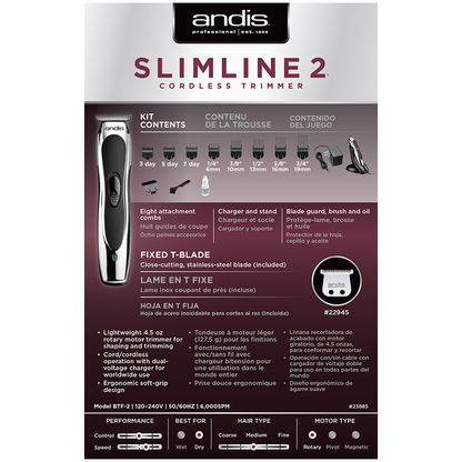 SlimLine 2 Cordless Trimmer - Chrome