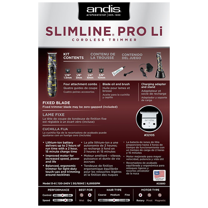 Slimline® Pro Li Cordless Trimmer - Andis Nation