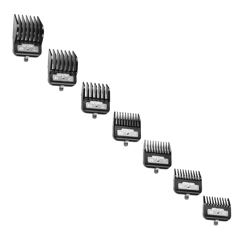 Andis BG Series Premium Metal Clip Comb Set - 7pcs.