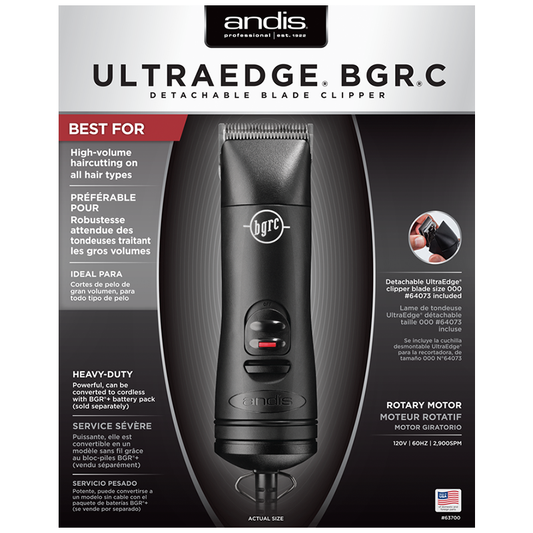 UltraEdge® BGR®C Detachable Blade Clipper - Black