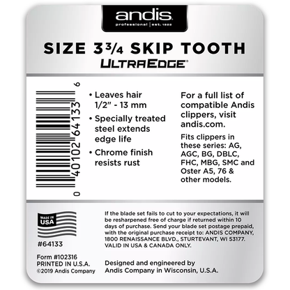 UltraEdge® Detachable Blade - Size 3 3/4 Skip Tooth