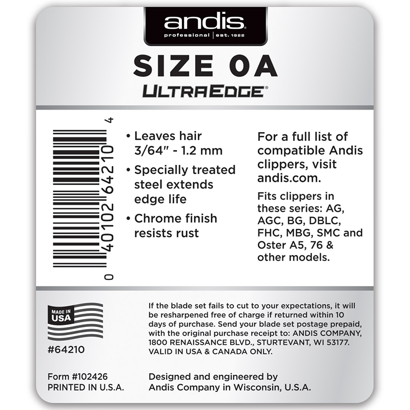 UltraEdge® Size 0A - Leaves Hair 3/64" - 1.2mm