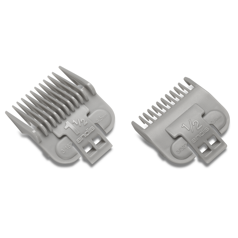 Andis Adjustable Blade Clipper Attachment Combs Size 1/2 & 1 1/2