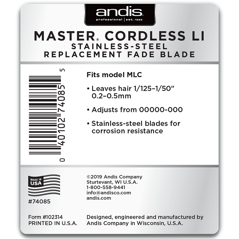 Master Cordless Li Stainless-Steel Replacement Fade Blade 00000-000