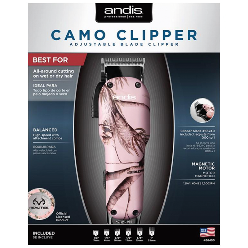 Pink Camo Clipper Adjustable Blade