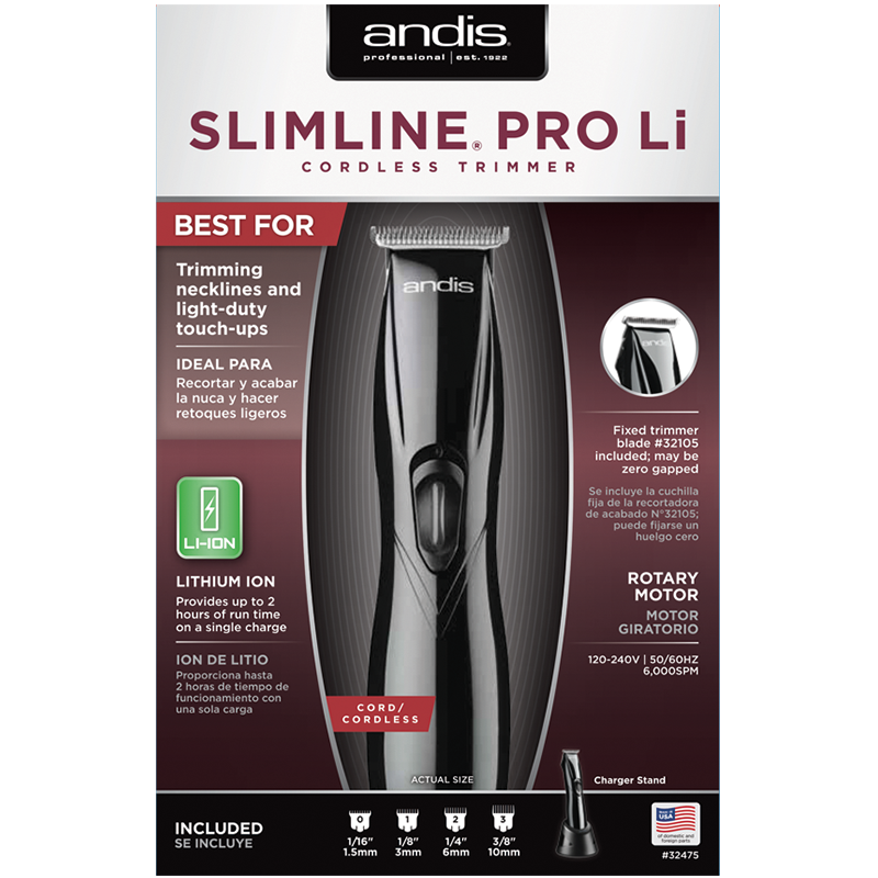 Slimline Pro Li Cordless Trimmer - Black