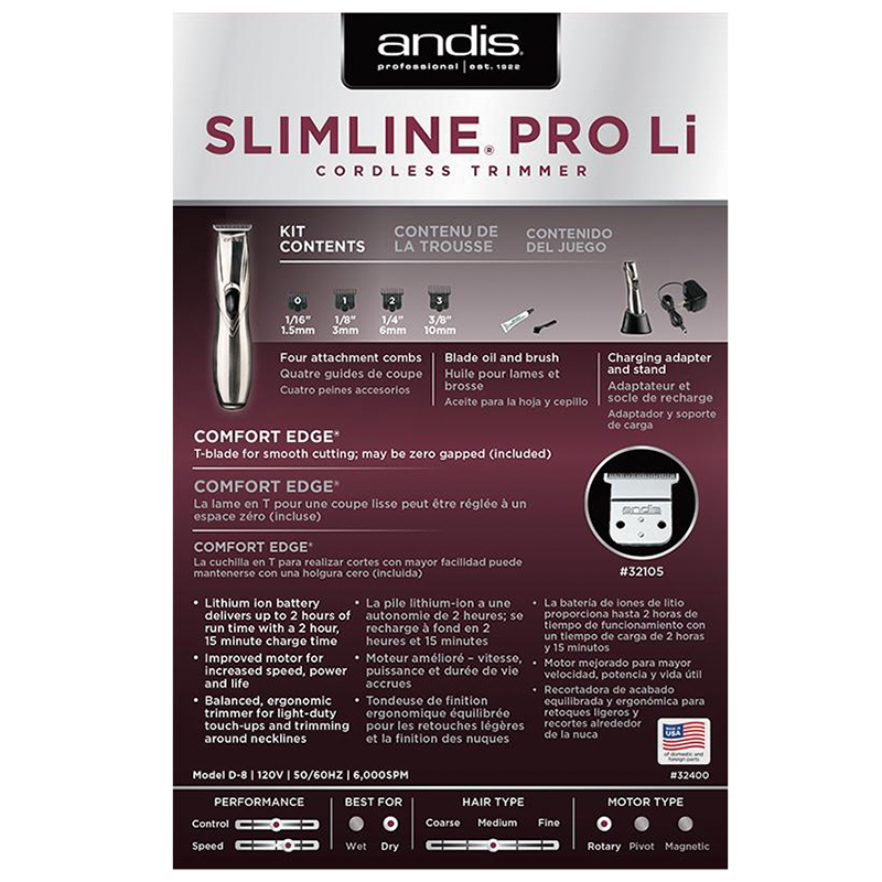 Slimline Pro Li Cordless Trimmer - Chrome