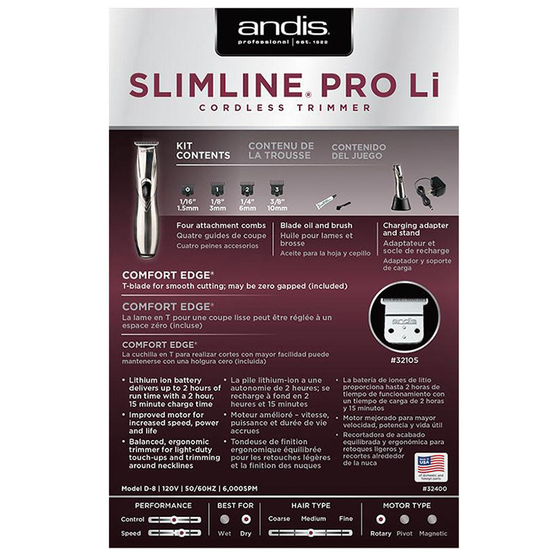 Slimline® Pro Li Cordless Trimmer - Chrome